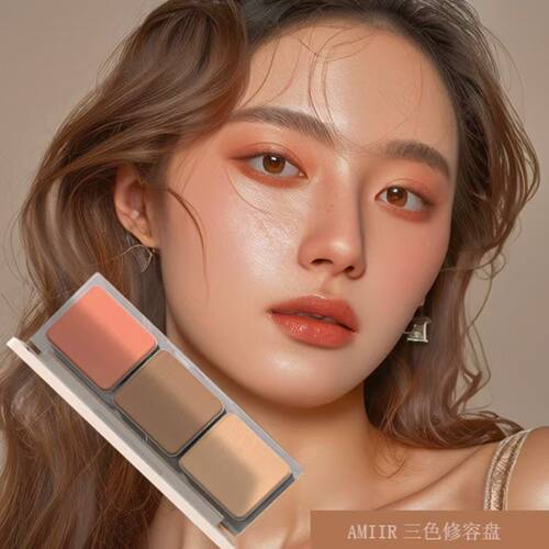 AMIIR艾米尔三色修容高光修容一体细闪提亮阴影鼻影眼影正品平价 - 图2