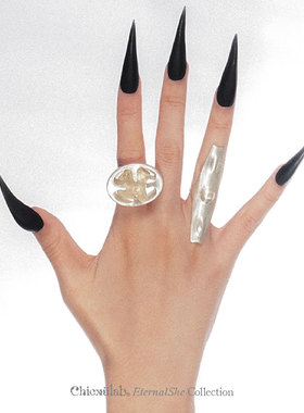 奇虚乐Chicxūlab 霜匣Sheath 素银长戒指