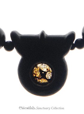 奇虚乐Chicxūlab 肯尼亚橄榄石铁陨石 黑檀串珠项链