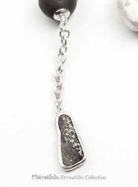 奇虚乐Chicxūlab 息壤Gaia 手工黑陶银釉 Sericho橄榄陨铁 项链