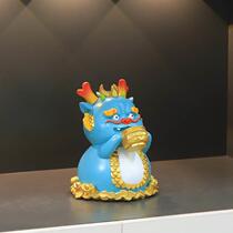 2024 Sheng Xiao Long mascot Deposit Money Pot Creative Genguan Swing Piece Home Living Room TV Cabinet Gifts and Gifts Decorations