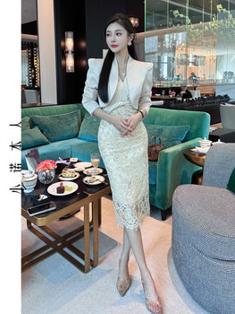 Xiaonuo's own short suit for women 2023 Korean style high-end short suit long-sleeved right-angle shoulder jacket 0986