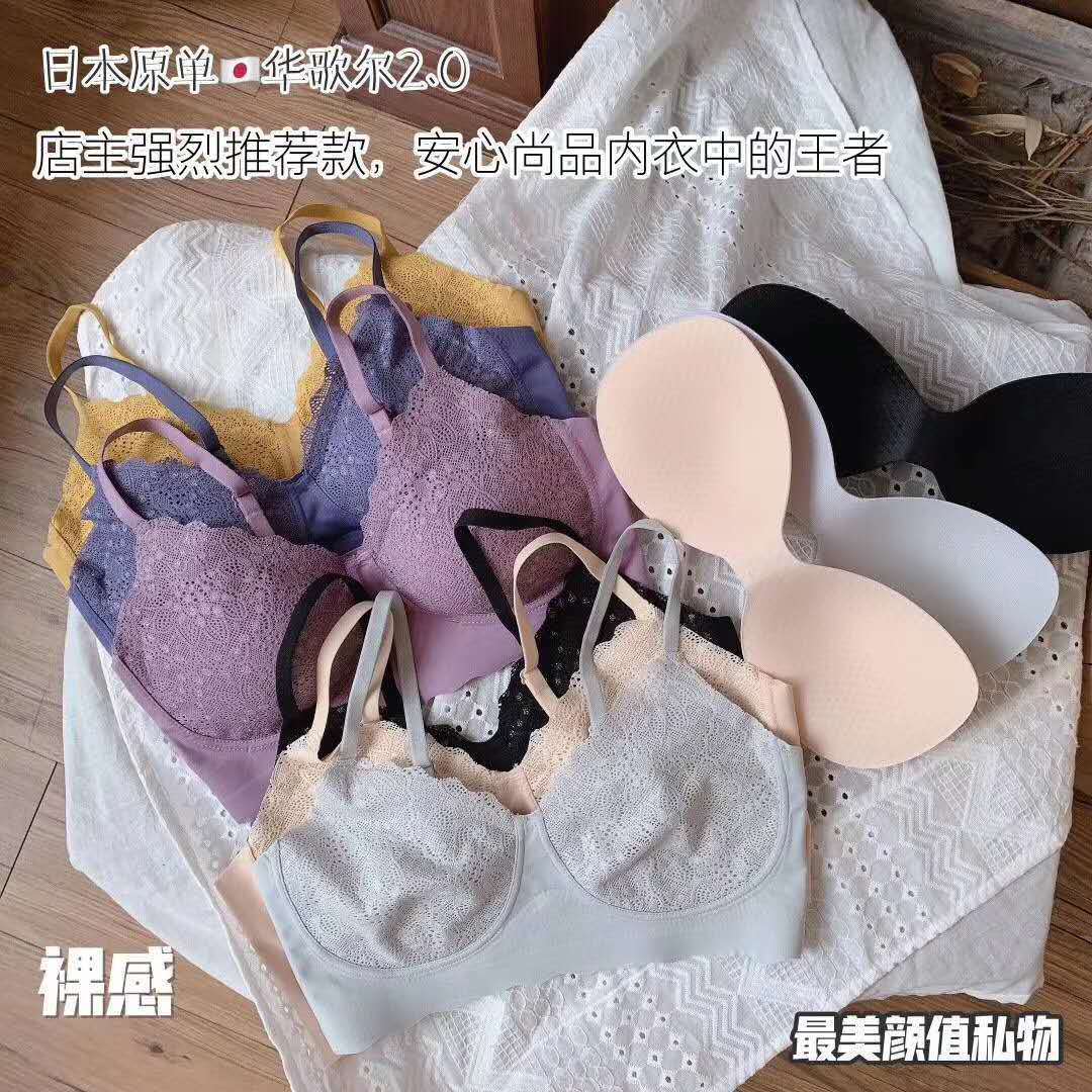 温倩雅泰国乳胶无钢圈蕾丝美背文胸 温倩雅抹胸