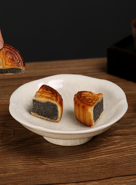 中式陶瓷点心盘糕点小碟子茶点盘