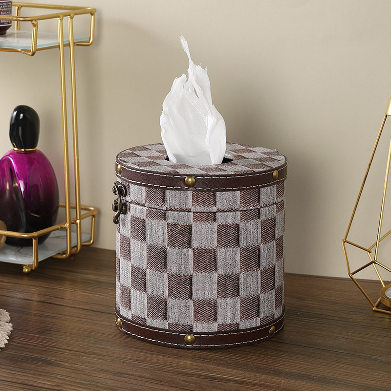 高档轻奢皮革纸巾盒卧室客厅高级感餐桌抽纸盒家用创意厕所卷纸筒,淘宝优惠券,粉丝福利购,淘宝优惠卷