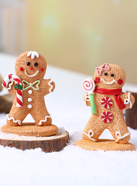 圣诞卡通姜饼人摆件玩具儿童礼物