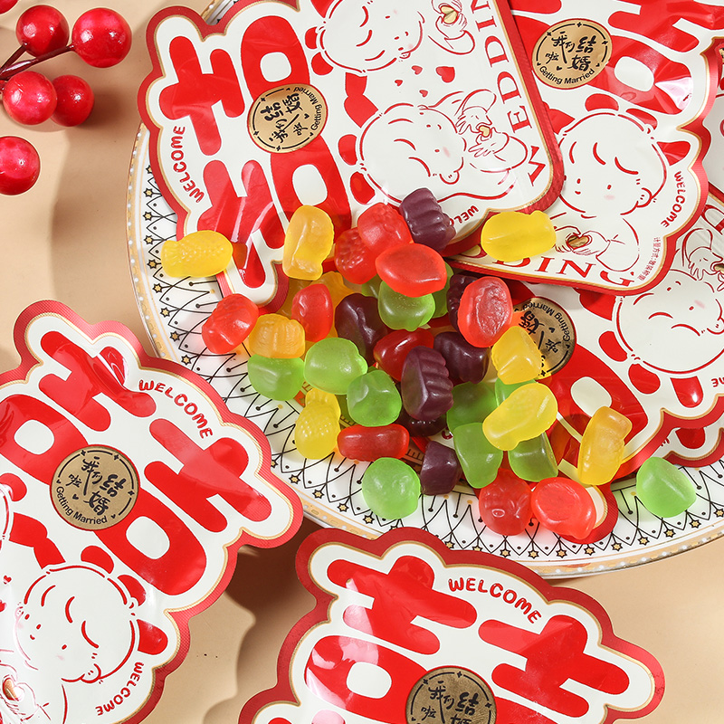 贵夫人我们结婚啦QQ糖结婚喜糖专用批发订婚软糖儿童零食招待糖果 - 图3