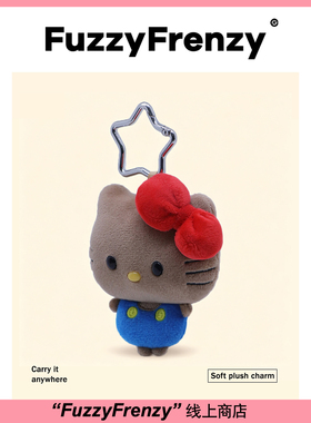 红蓝背带HelloKitty娃娃包包挂件