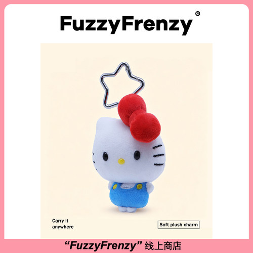 白皮黑皮红蓝背带HelloKitty挂件可爱娃娃包包挂饰钥匙扣礼物送人 - 图2