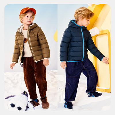 【真心绒】迷你巴拉巴拉男女童排骨羽绒服三防连帽外套2025冬新品