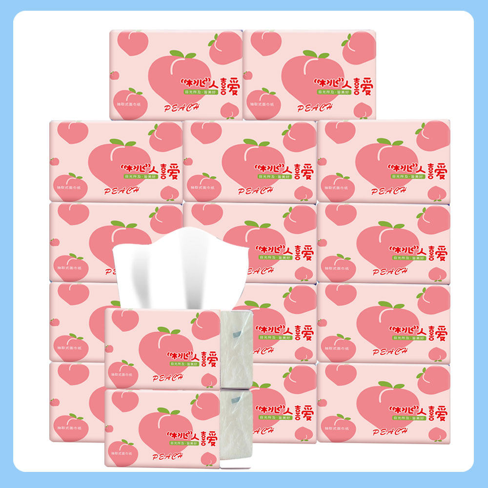 粉桃抽取式餐巾纸实惠装家用装面巾纸原生木浆家用卫生纸,淘宝优惠券,粉丝福利购,淘宝优惠卷