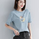 Short-sleeved tops for women plus size slimming and flesh-covering loose t-shirts