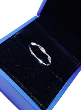 足银99精致开口莫比乌斯戒指女指环个性指尖配饰尾戒