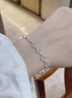 新款2025足银999纯银手链钱币本命年生日礼物女ins小众设计轻奢