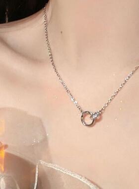 莫比乌斯项链女锁骨小众高