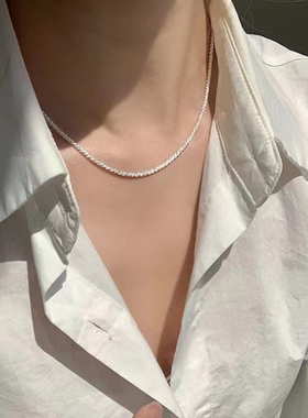 波光粼粼女锁骨链小众满天星项链