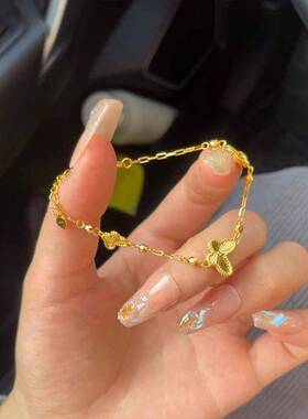 金色蝴蝶新中式小众精致女款手链grgr