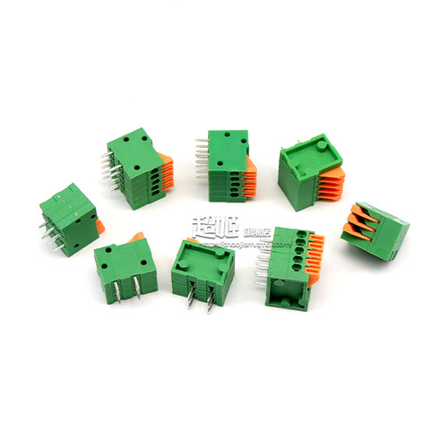 弹簧式免螺丝接线端子KF141V直针R弯针2.54mm2p3p4p5p6p7p8p9p10p - 图3