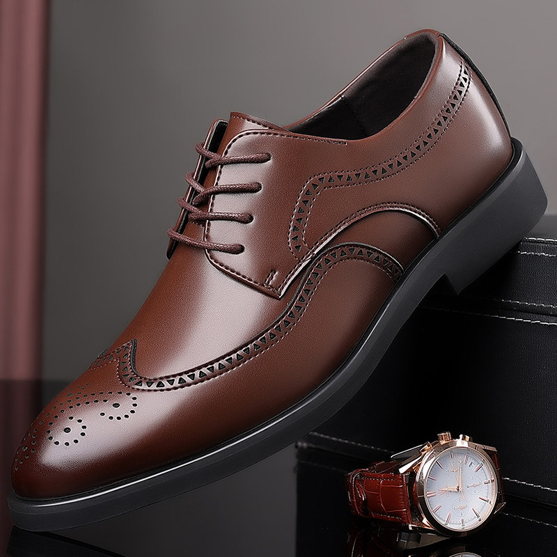 2026新郎结婚拍婚纱照礼鞋布洛克英伦商务休闲皮鞋男士配西装伴郎,淘宝优惠券,粉丝福利购,淘宝优惠卷