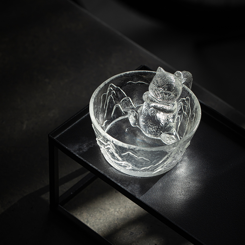 朕的江山故宫猫琉璃茶杯马克水杯咖啡杯玻璃杯高颜值女主人杯礼物 - 图0