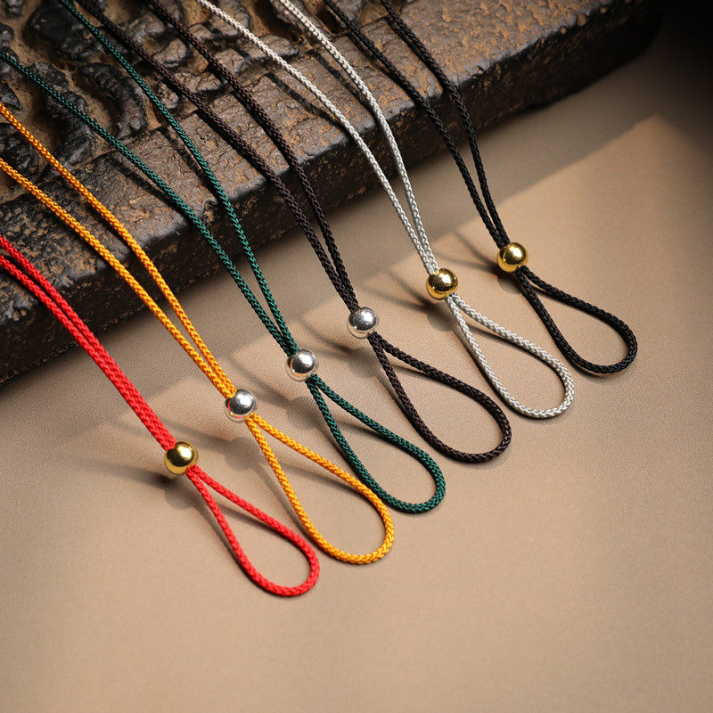 戒指平安扣挂绳免绑吊坠绳项链绳子可调节绳细款和田玉面包圈绳子,淘宝优惠券,粉丝福利购,淘宝优惠卷