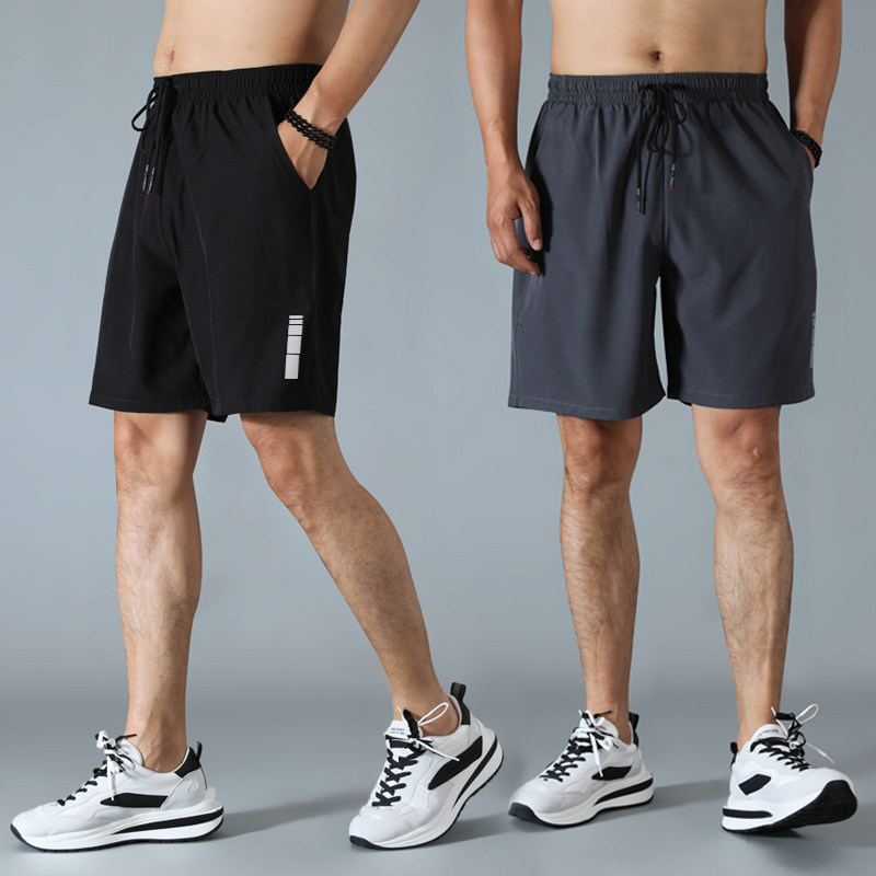 运动冰丝男夏季外穿宽松五分裤短裤 丝启瑞休闲裤