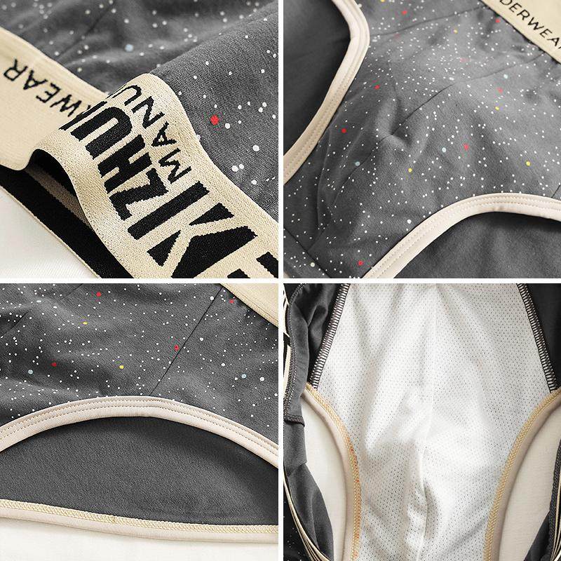 初内星空纯棉男士内裤男三角裤运动舒适青年裤头男生性感短裤裤衩,淘宝优惠券,粉丝福利购,淘宝优惠卷