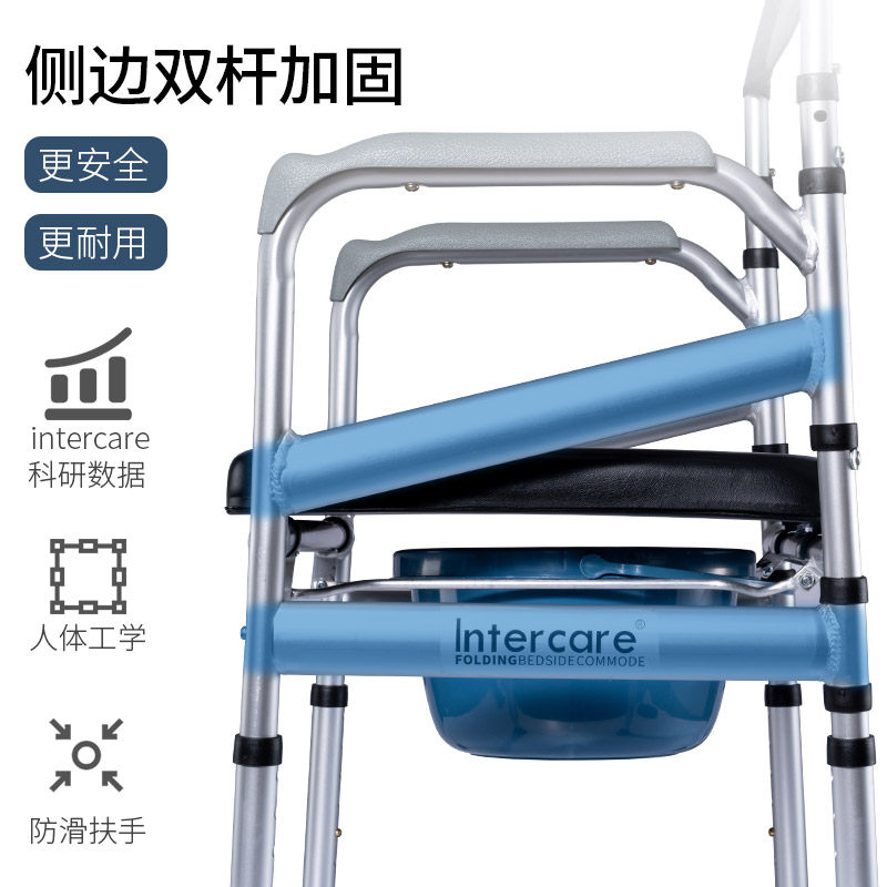 老人坐便椅孕妇家用可调节大便器 康际医疗器械便厕用具