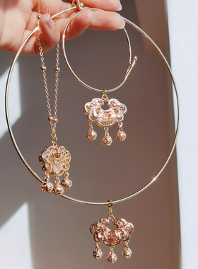 长命锁项圈古风汉服铃铛项链