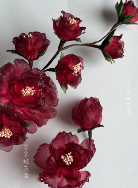 复古玫瑰烫花发夹小众侧边夹