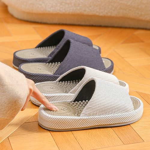 四季软底按摩拖鞋男女脚底指压穴位足疗夏居家防滑凉拖鞋室内软底 - 图3