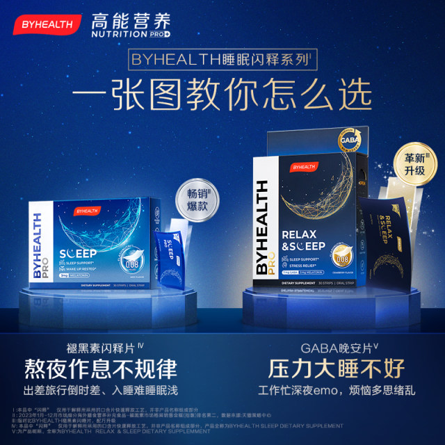BYHEALTH melatonin aminobutyric acid GABA ຊ່ວຍໃຫ້ນອນຫລັບຝັນດີ ເມັດເມັດທີ່ບໍ່ gummy ຢ່າງເປັນທາງການ