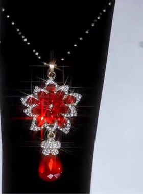 2323新款潮长款水晶毛衣链配衣服