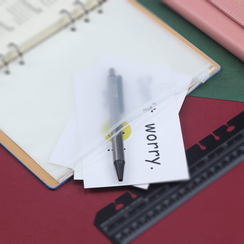 存钱本收纳袋存钱袋拉链袋可放钱A6收纳册可拆透明袋A5pvc收纳包资料袋本子卡册A7活页本A5现金纸币收纳包 - 图2