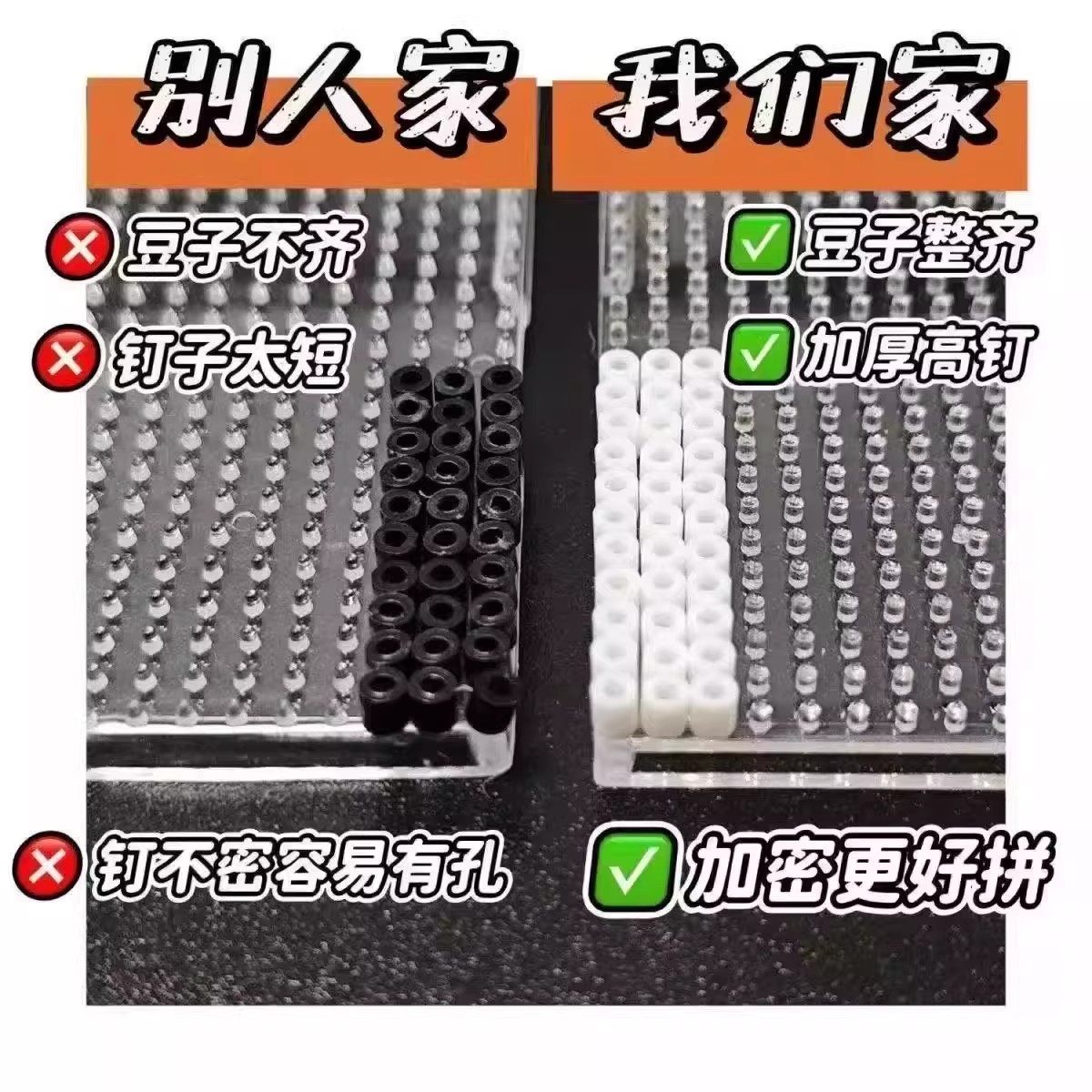 拼豆板2.6mm加大104钉拼豆底板耐高温防烫不变形拼豆板加厚刻度线,淘宝优惠券,粉丝福利购,淘宝优惠卷