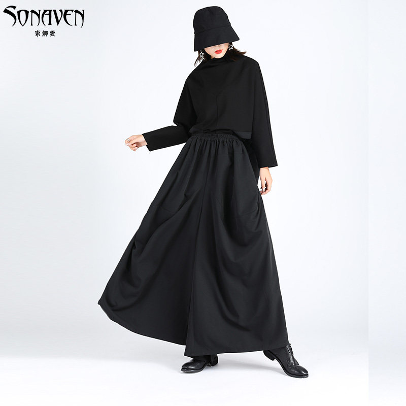 暗黑秋冬设计大裆裤山本耀司阔腿裤 索娜雯休闲裤