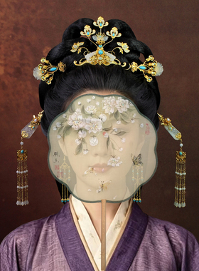 红妆匣子魏晋风汉风花树发冠