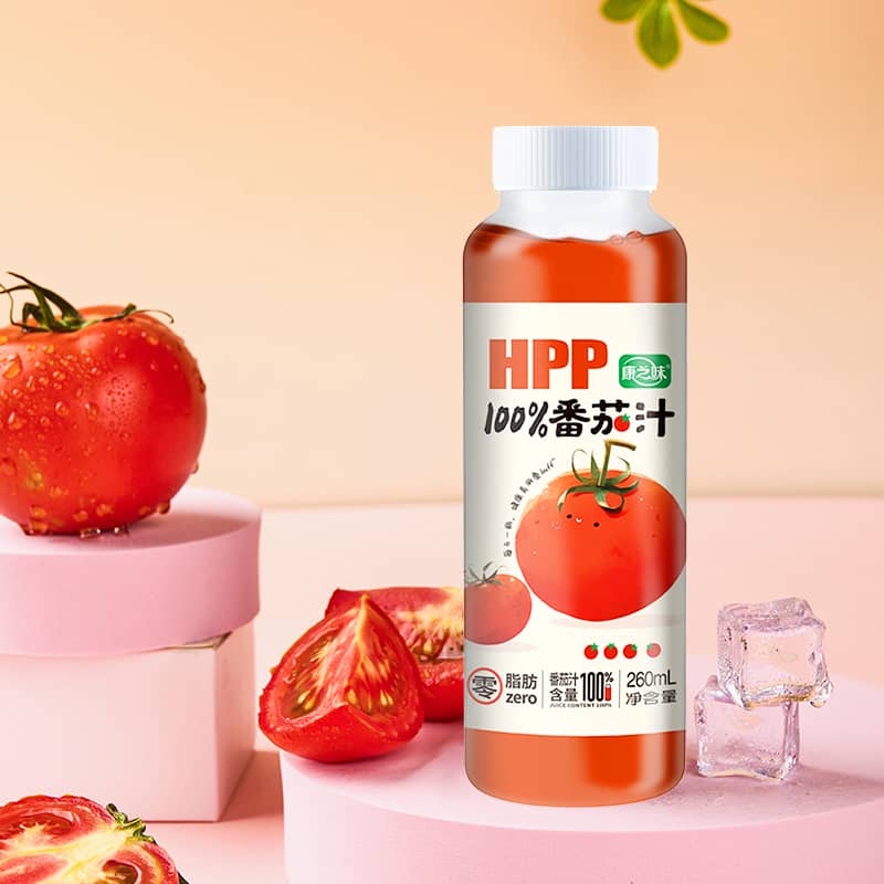 康之味HPP番茄汁100%复合果蔬汁260ML*6瓶NFC原浆鲜榨果汁无添加