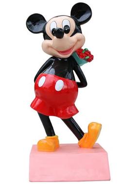 新室外大型可爱卡通人物玩偶雕塑米老鼠公仔玻璃钢商场游乐园摆件