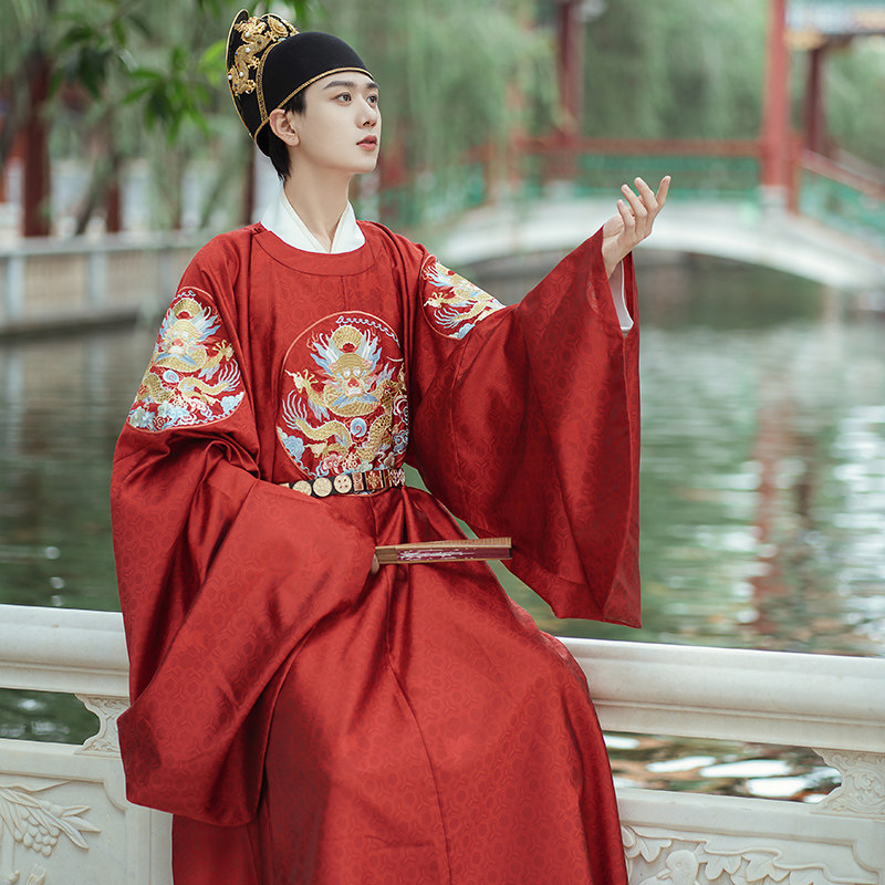 钟灵记良缘夙缔情侣装红色国风婚服 钟灵记汉服