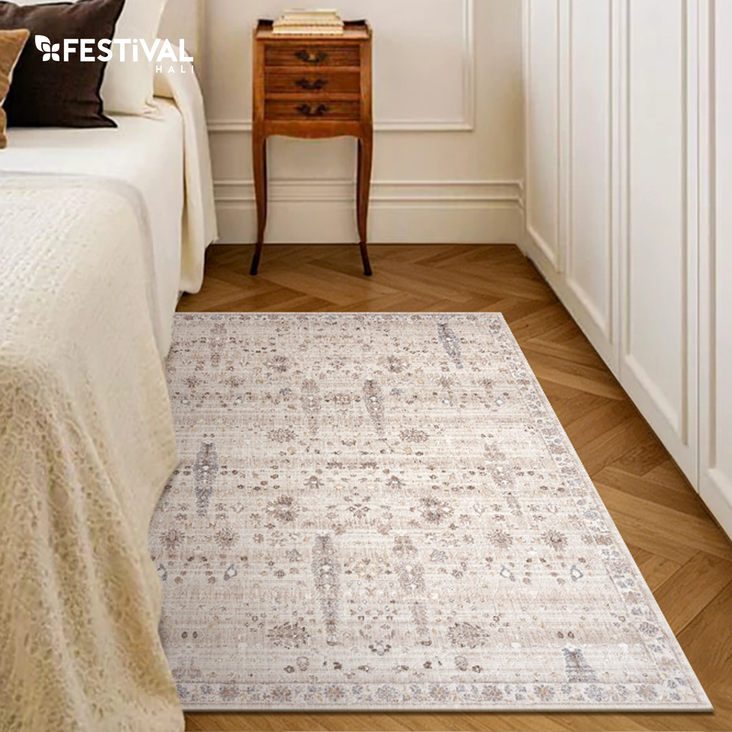 Turkish imported carpet bedroom bedside blanket antique style long children's room carpet bay window mat 2026 new style