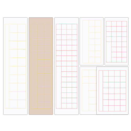 四尺对开三开四开毛笔字练习纸学生软笔书法考级专用方格纸半生半熟20格28格40格56格书法作品纸考试比赛用纸 - 图3