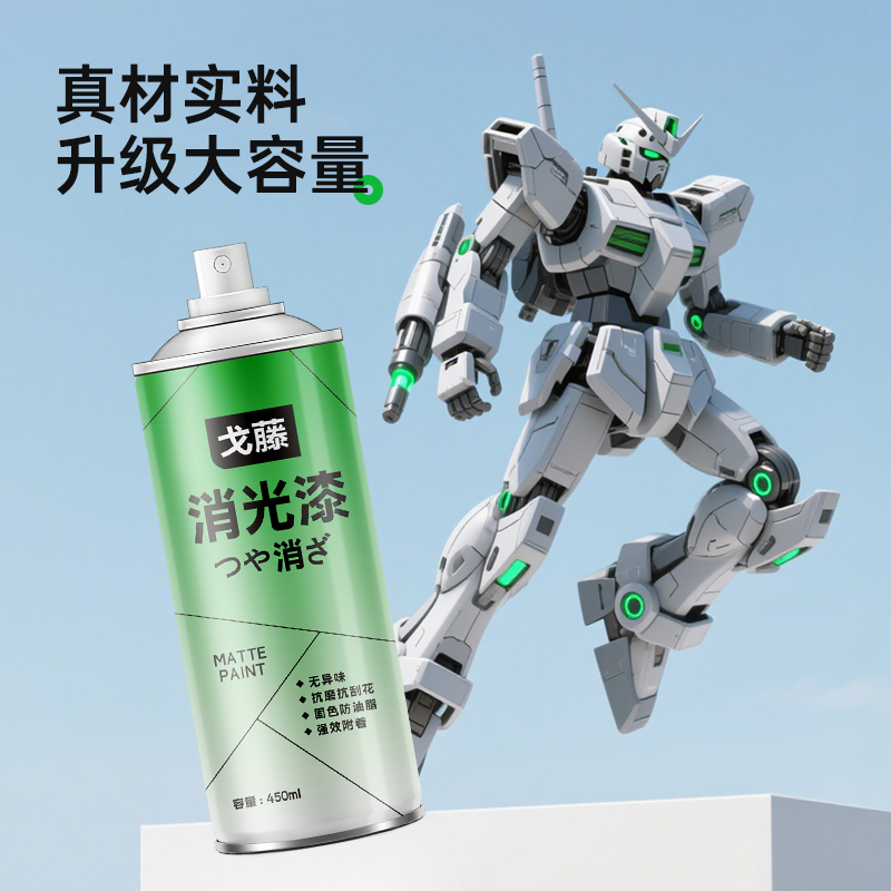 戈藤消光漆油性透明保护漆手办军模高达模型娃娃塑胶通用自喷漆 - 图3