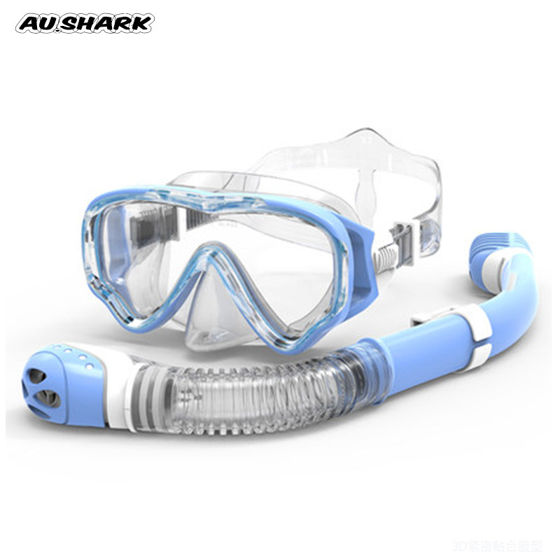 儿童潜水镜呼吸管套装防水防雾高清护鼻一体大框游泳眼镜浮潜装备,淘宝优惠券,粉丝福利购,淘宝优惠卷