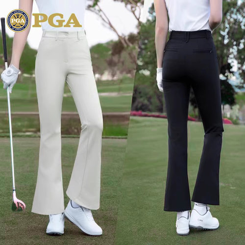 美国PGA 2026春夏高尔夫裤子高尔夫女装套装微喇显瘦弹力松紧腰 - 图1