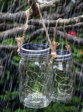 LED Solar Night Light Fairy Cap Lights Mason Jar Lid Lamp Ou