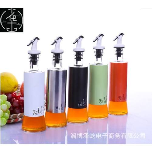 Glass oil bottle Seasoning Bottle Dispenser Kitchen Cooking - 图0