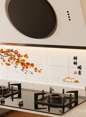 厨房防油贴纸阻燃防水静电