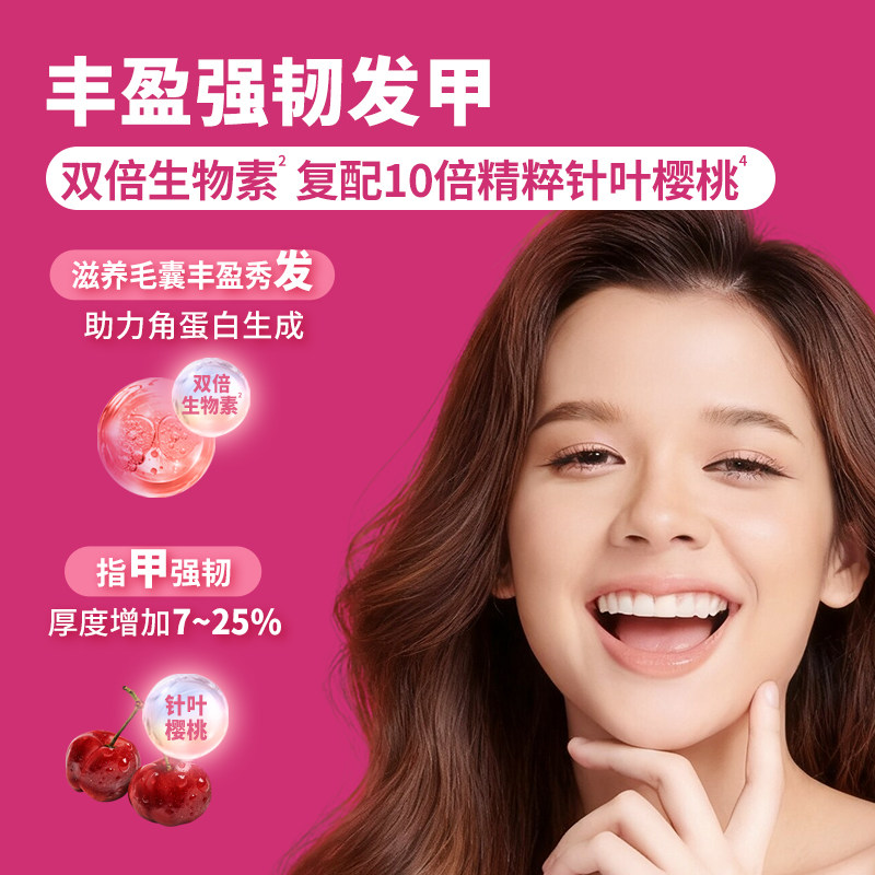 OLLY女性复合维生素软糖女士多维C叶酸生物素护发甲进口保健品