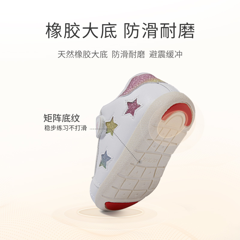 泰兰尼斯童鞋冬季新款女宝宝加绒保暖学步鞋男童防滑软底机能鞋